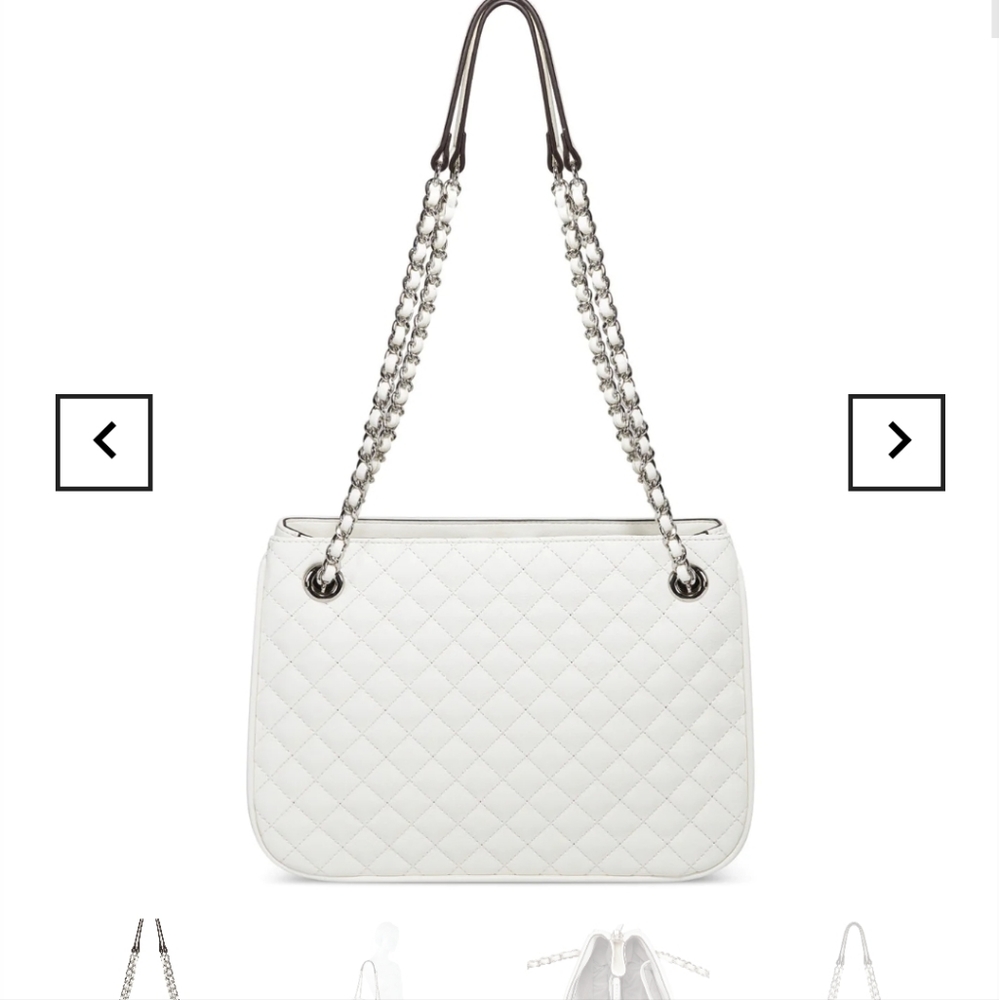 INC International Concepts Deliz Chain Shoulder Bag White NWT!